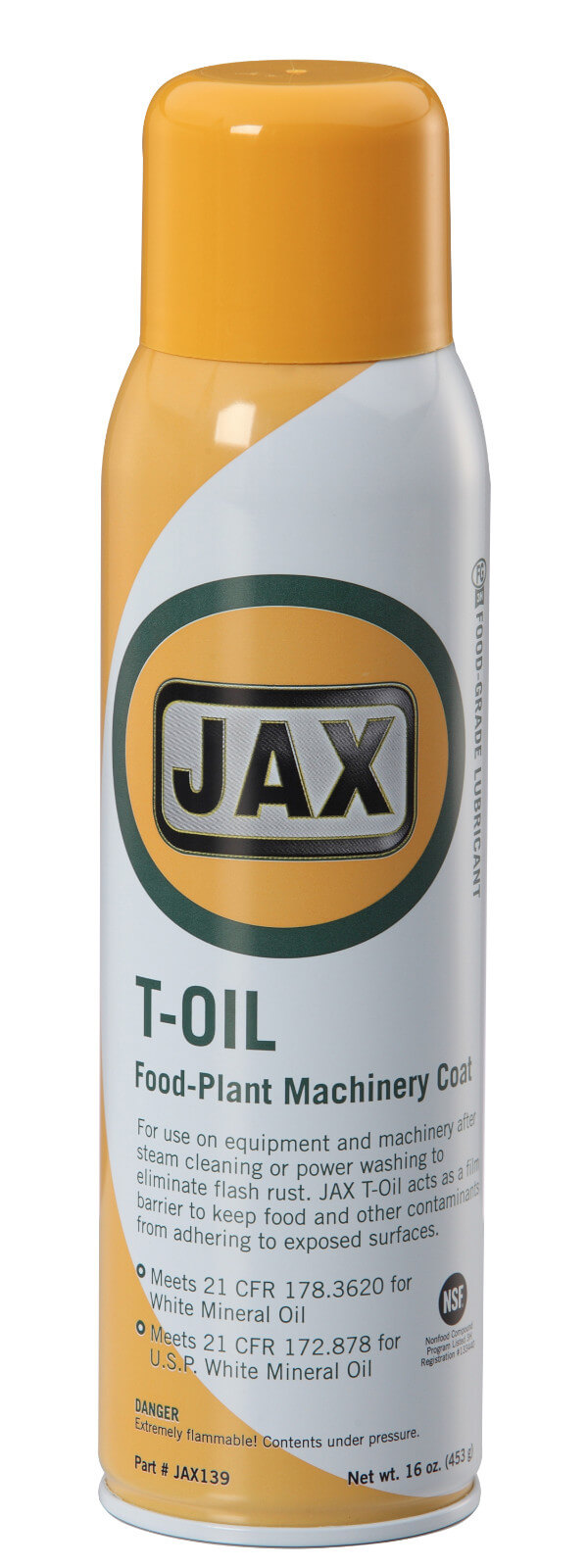 JAX T-Oil Food Plant Machinery Coat, NSF 3H